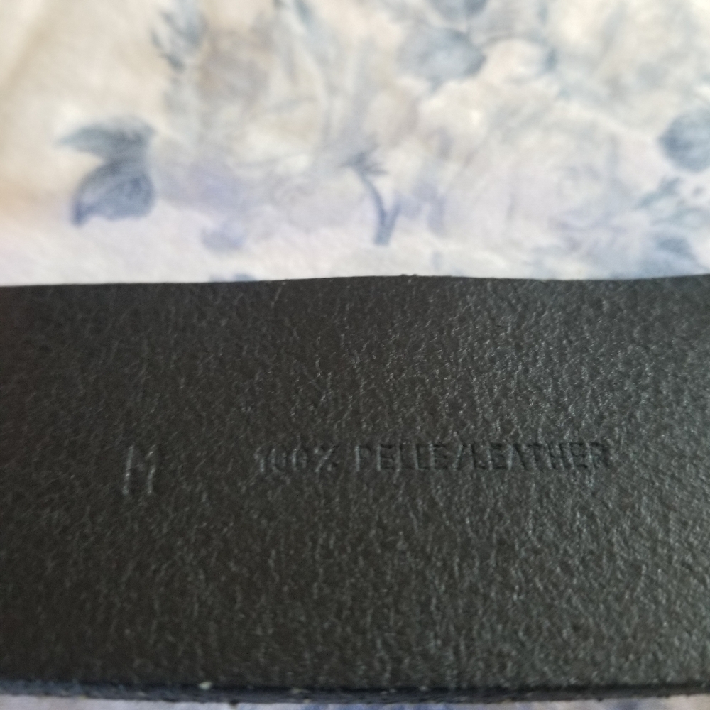 United Colors of Benetton | Leather Belt with Double Silver Buckle - Picture 7 of 9